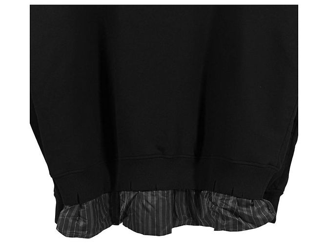 Maison Martin Margiela Oversized Sweatshirt mit Lagen-Optik und Distressed-Effekt Schwarz Braun - Ansicht 11