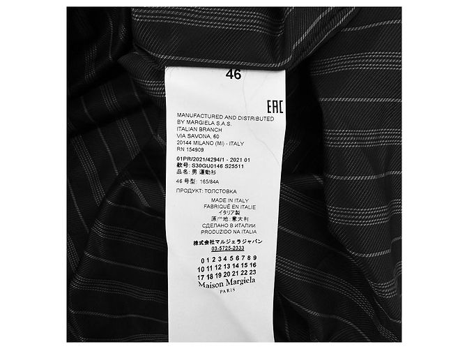 Maison Martin Margiela Oversized Sweatshirt mit Lagen-Optik und Distressed-Effekt Schwarz Braun - Ansicht 14