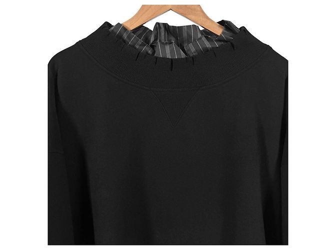Maison Martin Margiela Oversized Sweatshirt mit Lagen-Optik und Distressed-Effekt Schwarz Braun - Ansicht 6