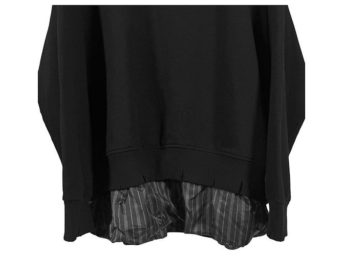 Maison Martin Margiela Oversized Sweatshirt mit Lagen-Optik und Distressed-Effekt Schwarz Braun - Ansicht 9