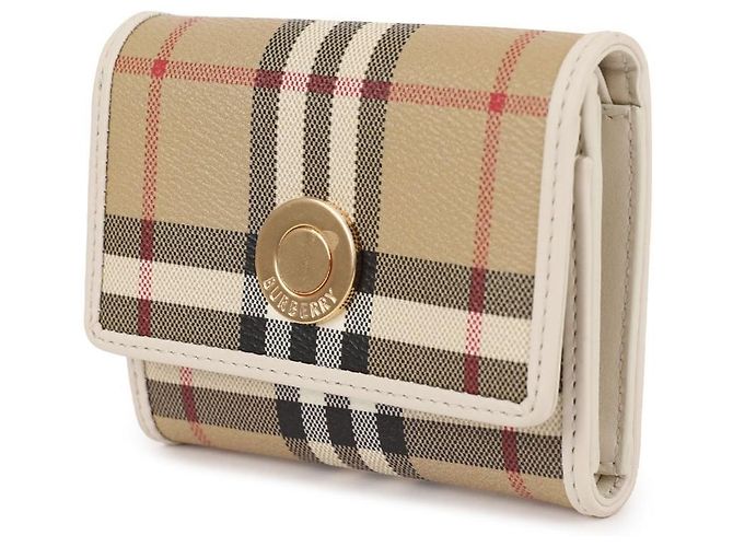 Burberry Kleine Klapperbörse mit Karomuster Braun - Ansicht 4