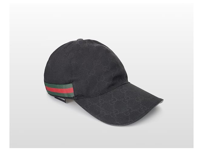 Gucci Canvas Baseball Cap mit Web Loop Schwarz - Ansicht 2