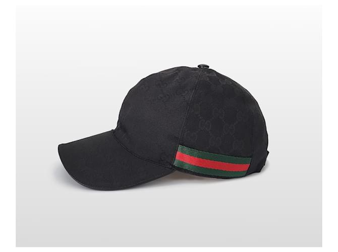 Gucci Canvas Baseball Cap mit Web Loop Schwarz - Ansicht 3
