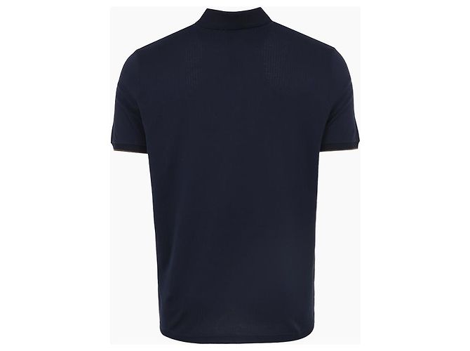 Kiton Polo aus Baumwollstrick Navy Blau Kurzarm T-Shirt - Ansicht 3