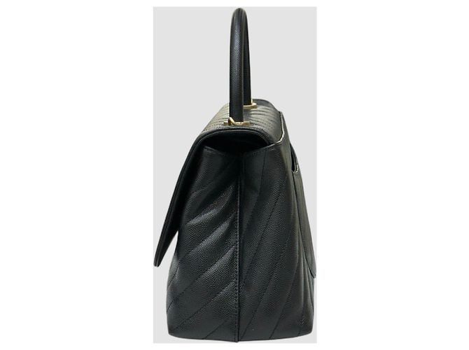 Chanel Coco Handle Chevron Medium Gold Series Schwarz - Ansicht 4