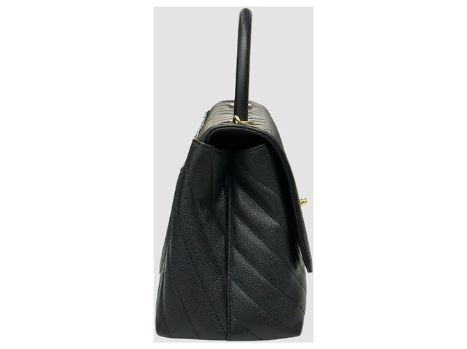 Chanel Coco Handle Chevron Medium Gold Series Schwarz - Ansicht 5