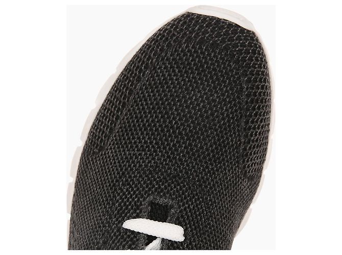Kiton Baskets en maille ajustées avec logo en coton Noir - vue 8