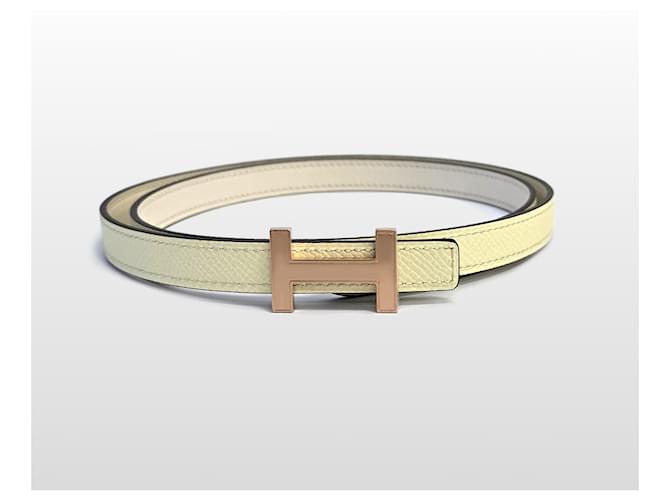 Market Hermès Cinturón reversible con hebilla Blanco - vista 2