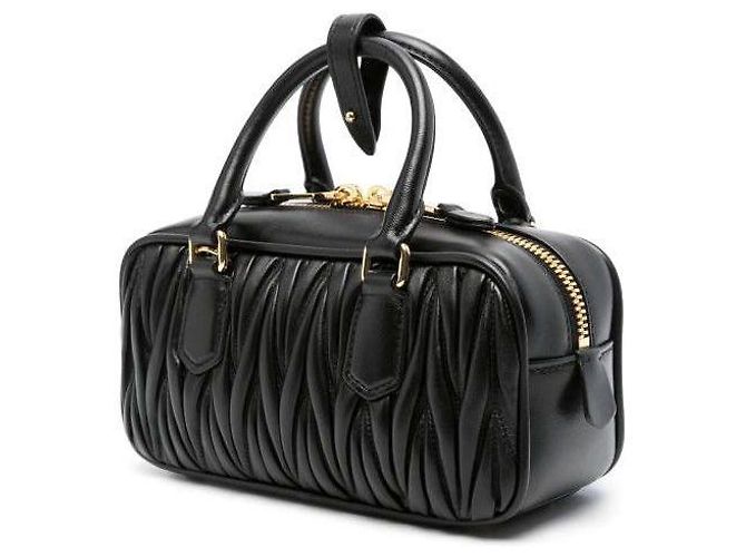Miu Miu Borsa in pelle nappa Nero - vista 4