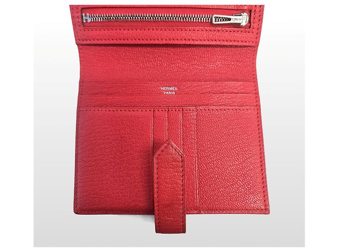 Hermès Cartera Compacta con Hebilla Roja - vista 4
