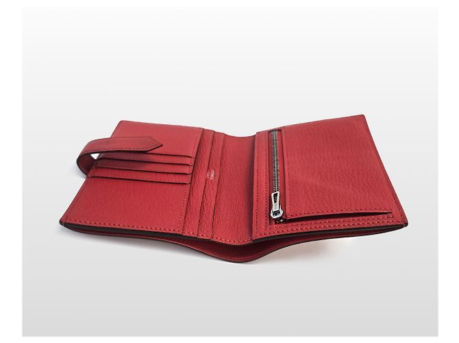 Hermès Cartera Compacta con Hebilla Roja - vista 5