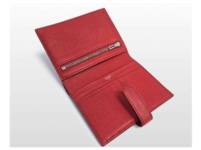 Hermès Cartera Compacta con Hebilla Roja - vista 6
