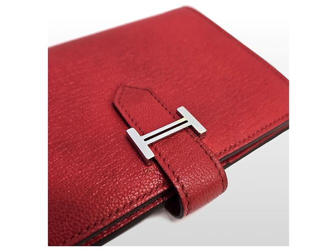 Hermès Cartera Compacta con Hebilla Roja - vista 8
