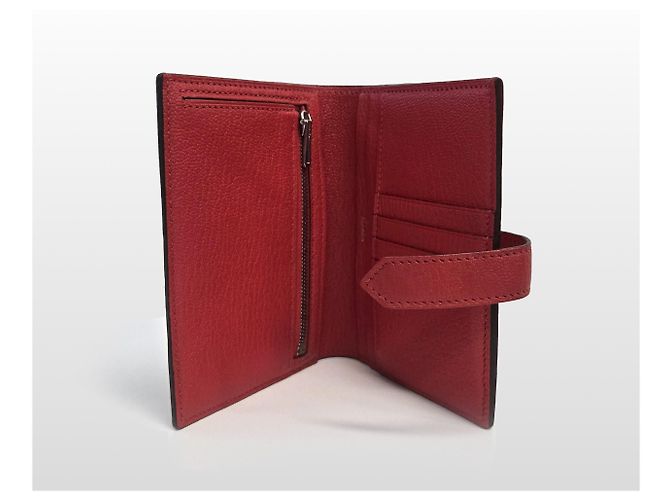Hermès Cartera Compacta con Hebilla Roja - vista 9
