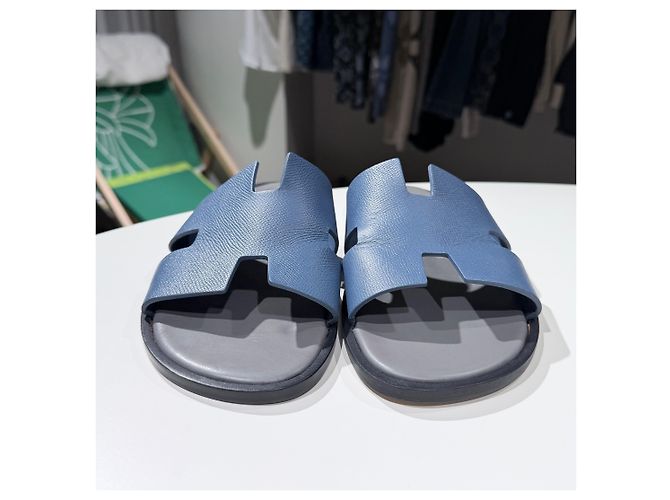 Hermès Sandalias Izmir Slipper Appson Blue (Grade Azul - vista 2