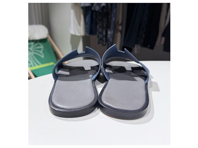 Hermès Sandalias Izmir Slipper Appson Blue (Grade Azul - vista 4