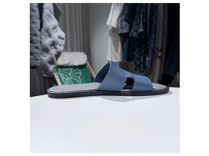 Hermès Sandalias Izmir Slipper Appson Blue (Grade Azul - vista 6