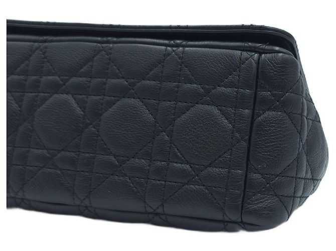Dior Borsa a tracolla e crossbody Caro Medium Cannage in pelle nera Nero - vista 17