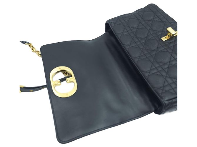 Dior Borsa a tracolla e crossbody Caro Medium Cannage in pelle nera Nero - vista 19