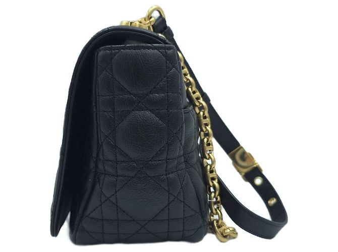 Dior Borsa a tracolla e crossbody Caro Medium Cannage in pelle nera Nero - vista 3