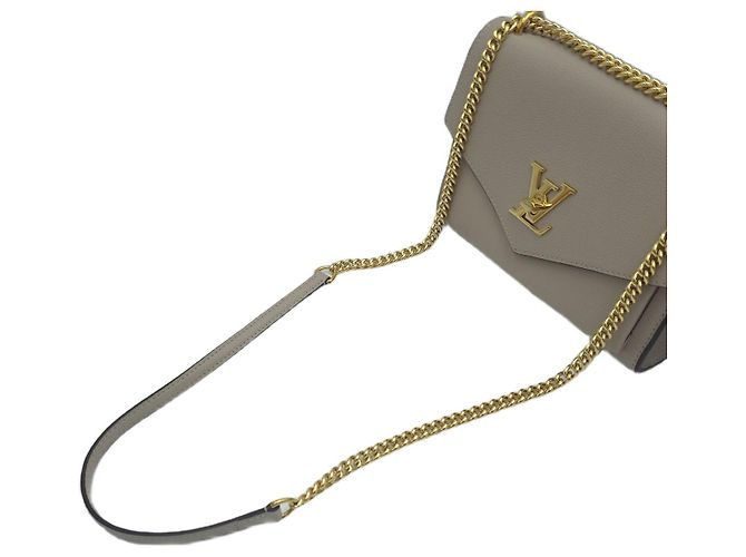 Louis Vuitton Borsa a tracolla e crossbody Mylockme Chain BB Grain Calfskin Pink Rosa - vista 18