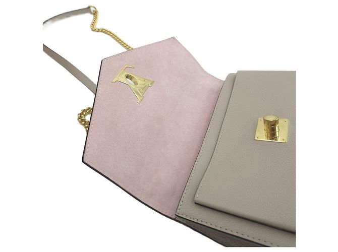 Louis Vuitton Borsa a tracolla e crossbody Mylockme Chain BB Grain Calfskin Pink Rosa - vista 19