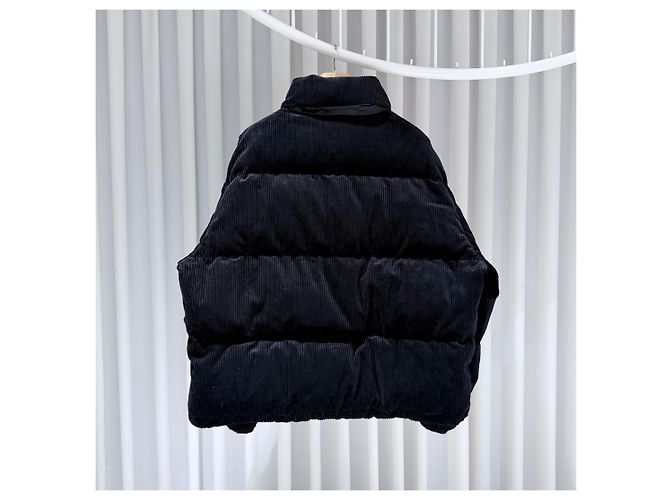 Prada Jaqueta de camisa em denim com logo triangular e bolso Navy Azul - vista 5