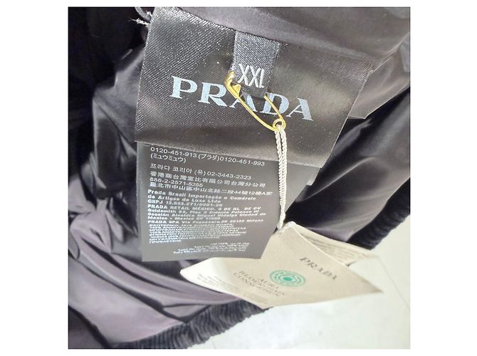 Prada Jaqueta de camisa em denim com logo triangular e bolso Navy Azul - vista 7