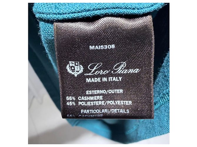 Loro Piana Kurzärmeliges Cashmere-T-Shirt mit Rundhalsausschnitt Blau - Ansicht 7