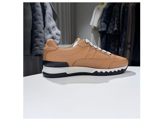 Hermès Sneakers Trail in pelle di vitello Marrone - vista 5