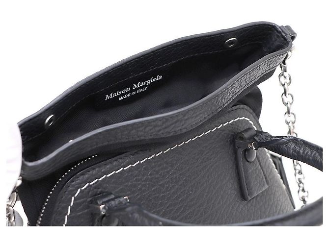 Maison Martin Margiela Micro borsa tote e borsa a tracolla Nero - vista 8