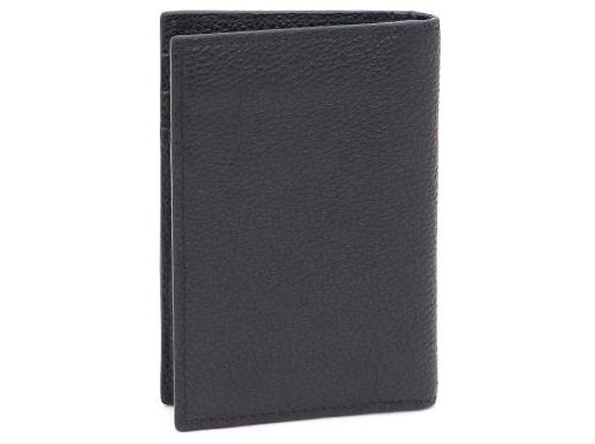 Prada Vitello Micro Grain Triangle Logo Card Holder Wallet Black - view 3