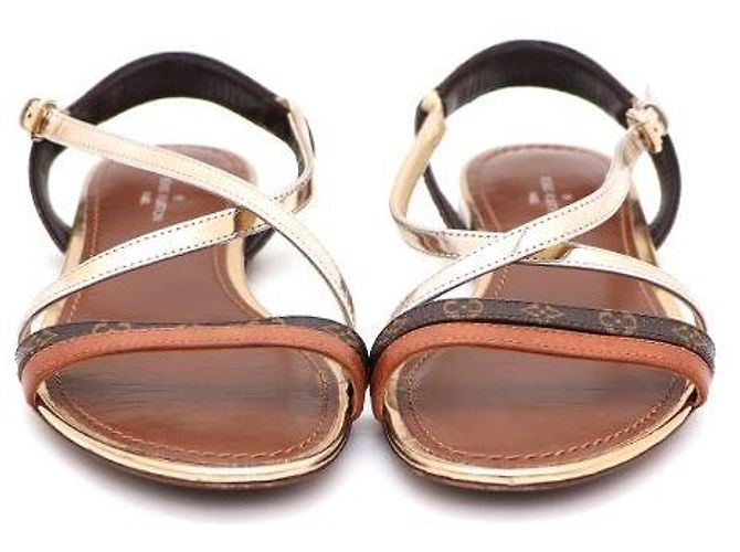 Louis Vuitton Sandali con fascia Monogram Landscape Marrone - vista 2