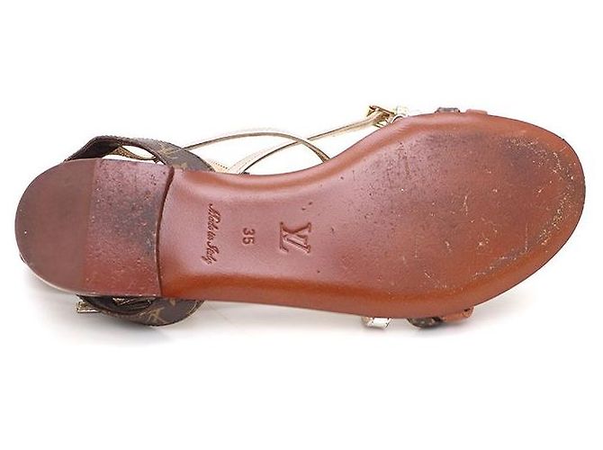 Louis Vuitton Sandali con fascia Monogram Landscape Marrone - vista 5