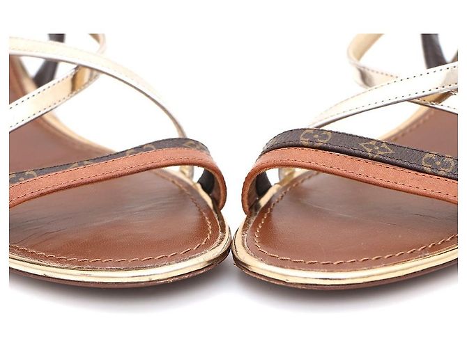Louis Vuitton Sandali con fascia Monogram Landscape Marrone - vista 6