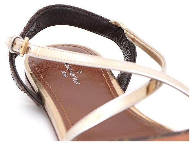 Louis Vuitton Sandali con fascia Monogram Landscape Marrone - vista 7