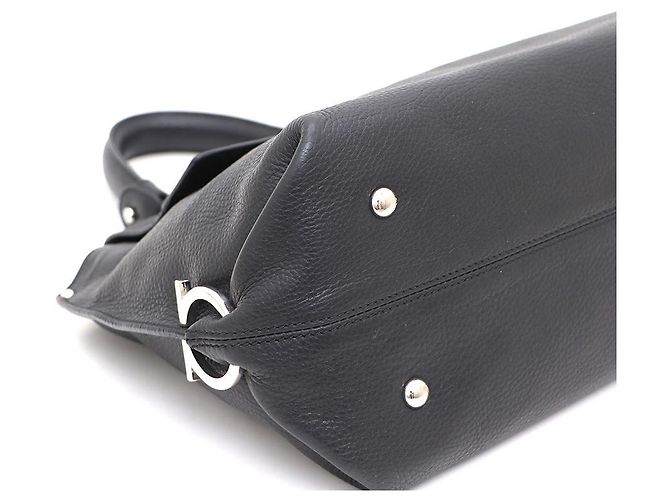 Salvatore Ferragamo Piccola borsa tote e borsa a tracolla nera Nero - vista 6