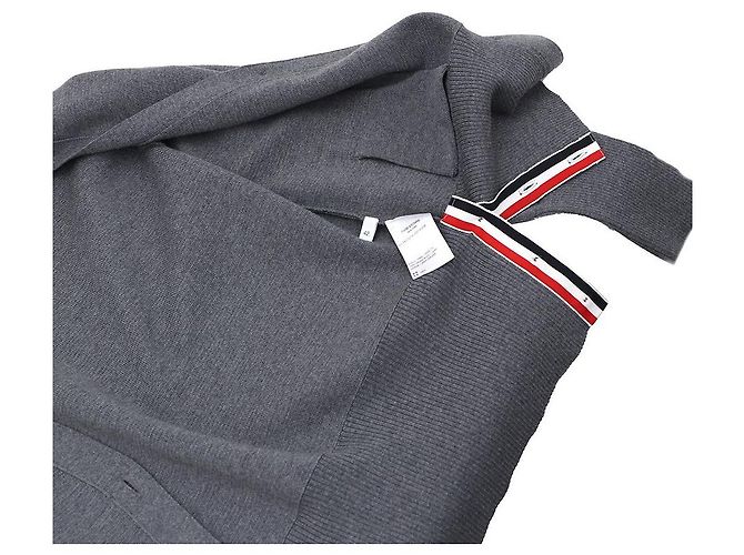 Thom Browne Gestreifter V-Ausschnitt-Cardigan aus Virgin Wool Braun - Ansicht 9
