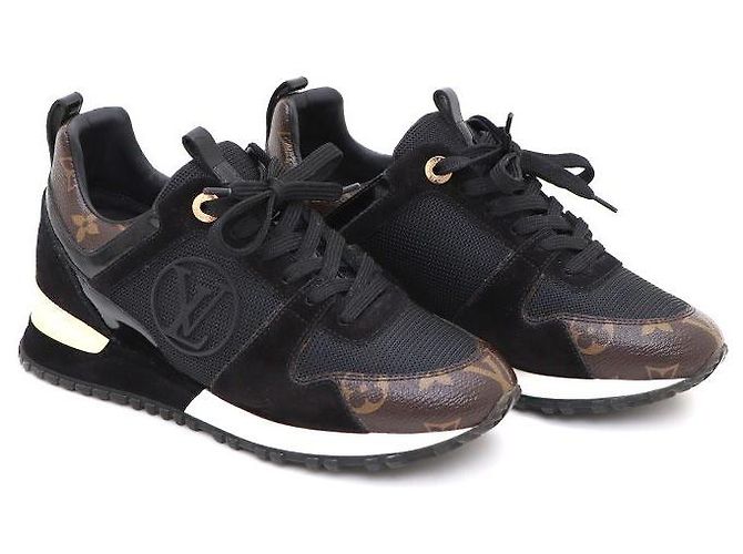 Louis Vuitton Sneakers Runaway da donna Black Monogram Nero - vista 3