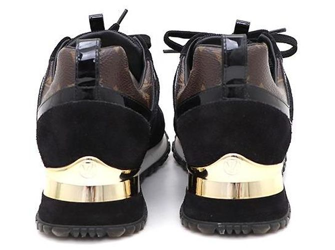 Louis Vuitton Sneakers Runaway da donna Black Monogram Nero - vista 4