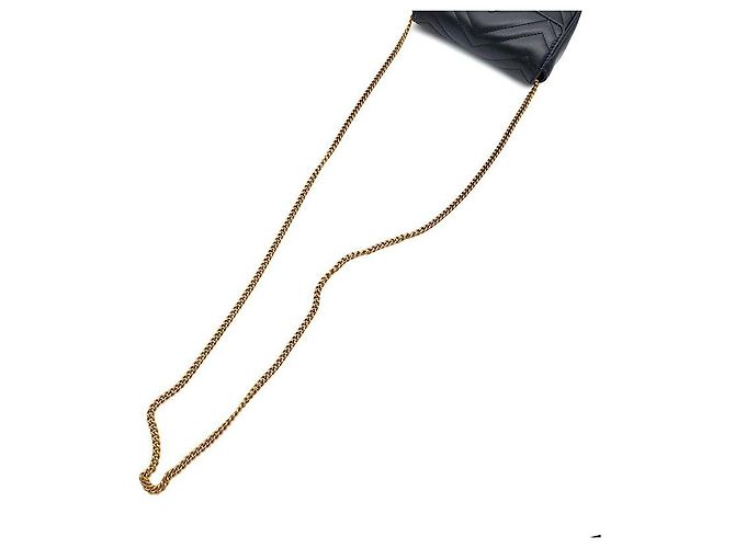 Gucci Borsa a tracolla GG Marmont Matelassé Super Mini Nero - vista 5