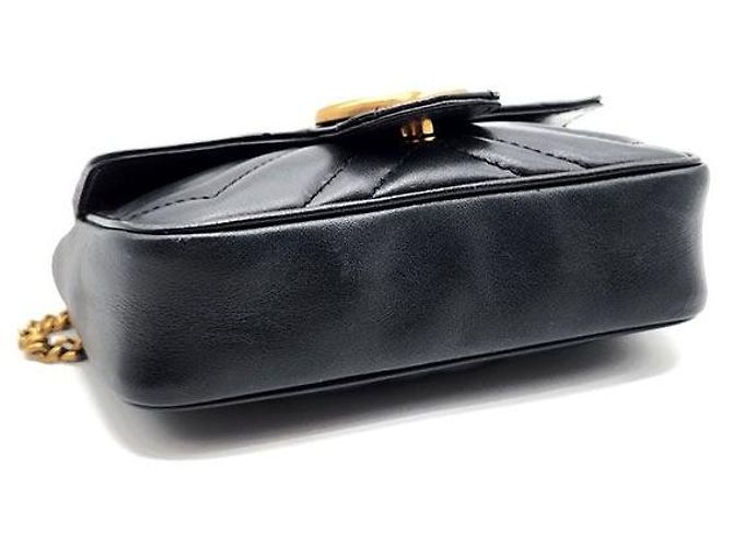 Gucci Borsa a tracolla GG Marmont Matelassé Super Mini Nero - vista 7