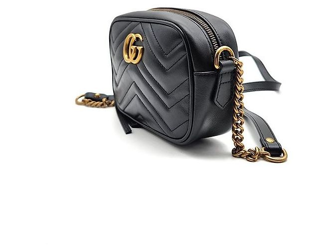Gucci Mini borsa a tracolla Marmont Matelassé Nero - vista 2