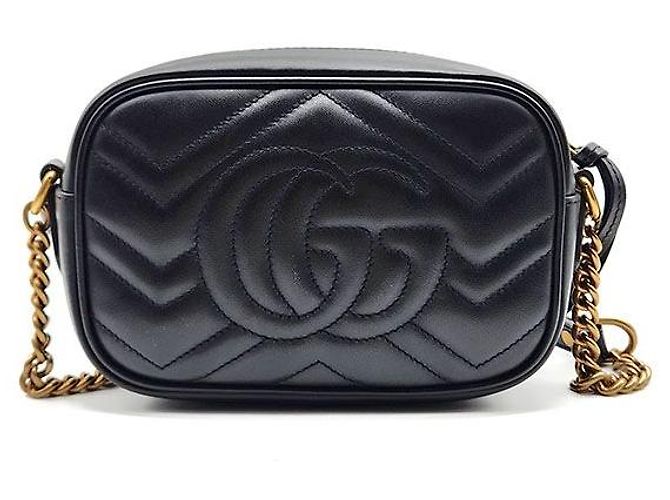 Gucci Mini borsa a tracolla Marmont Matelassé Nero - vista 3