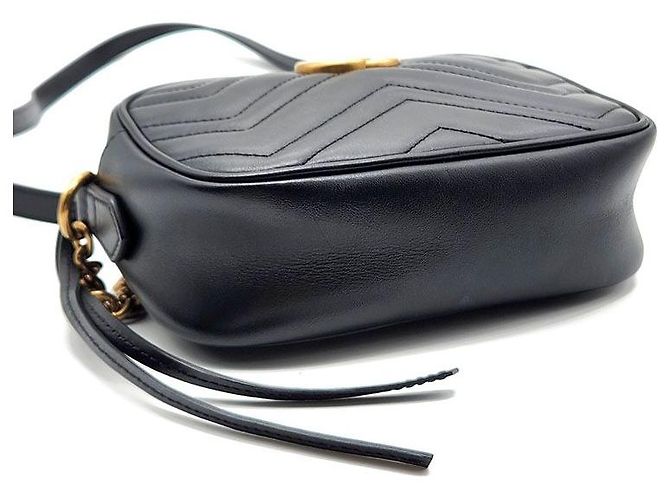 Gucci Mini borsa a tracolla Marmont Matelassé Nero - vista 7