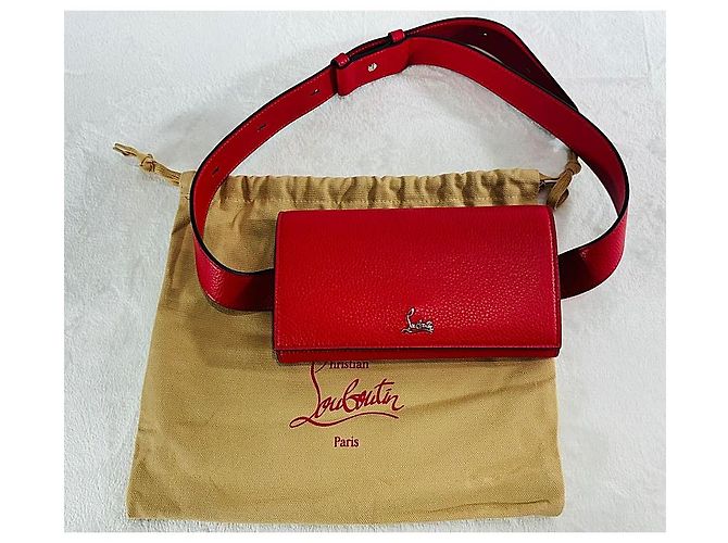 Christian Louboutin Borsa a tracolla con cintura in pelle Rosso - vista 3