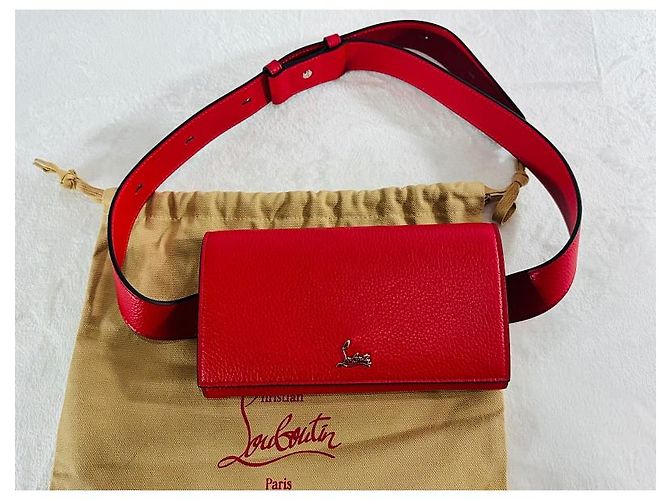 Christian Louboutin Borsa a tracolla con cintura in pelle Rosso - vista 4