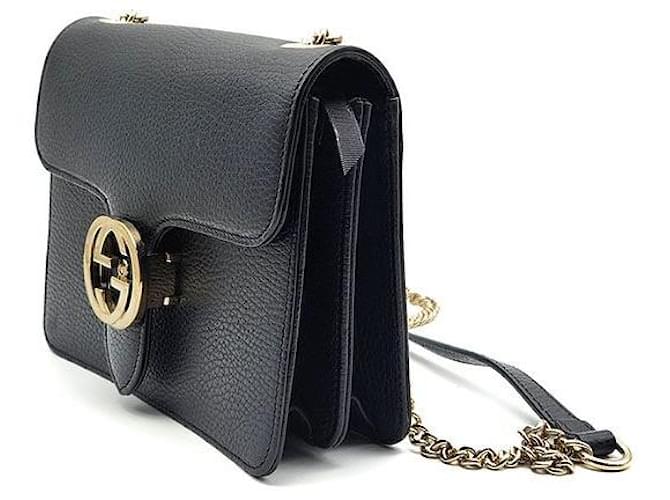 Gucci Borsa a tracolla Interlocking GG Nero - vista 2