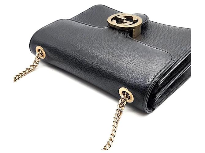 Gucci Borsa a tracolla Interlocking GG Nero - vista 6