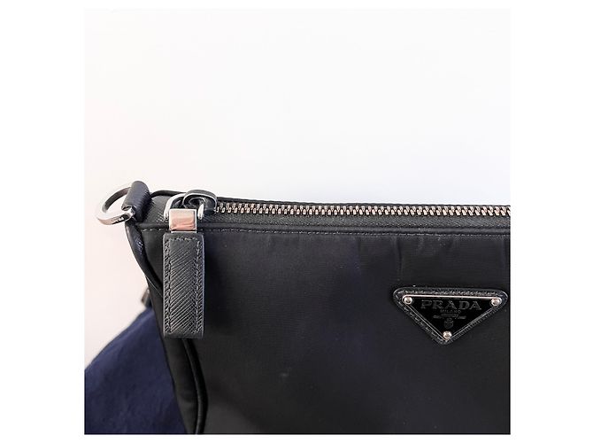 Prada Borsa a tracolla e messenger bag in nylon nero - vista 4